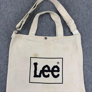 Vintage Lee Tragetasche, Großes Logo Lee Tragetasche, Einzeltasche Tragetasche, Oma Tragetasche, Tragetasche für Kinder, Cartoon Tragetasche, Crossbody-Tasche