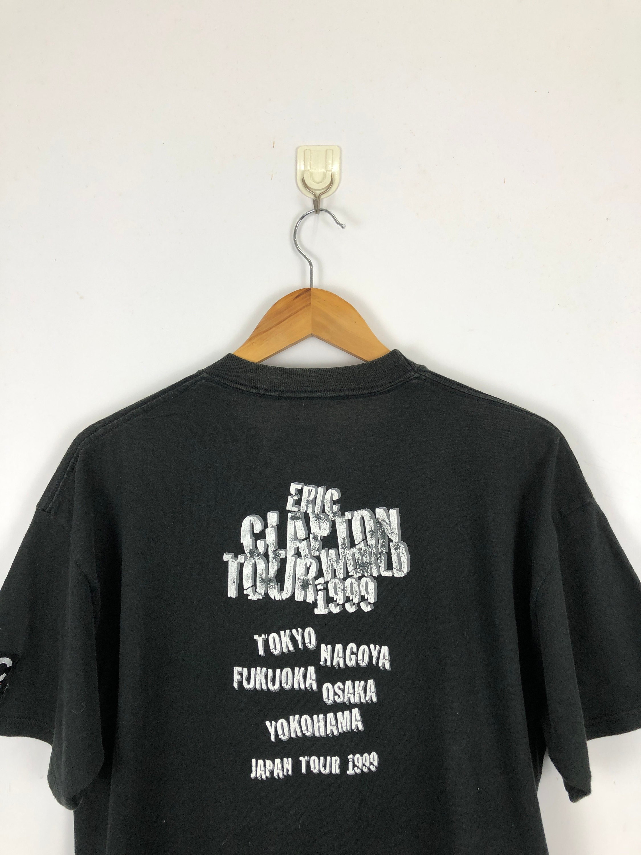 Vintage 90s ERIC CLAPTON 1999 JAPAN Tour Shirt V Neck with