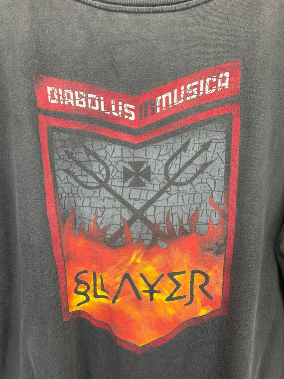 Vintage 90s Slayer Band Sun Faded Tee Size Large … - image 6