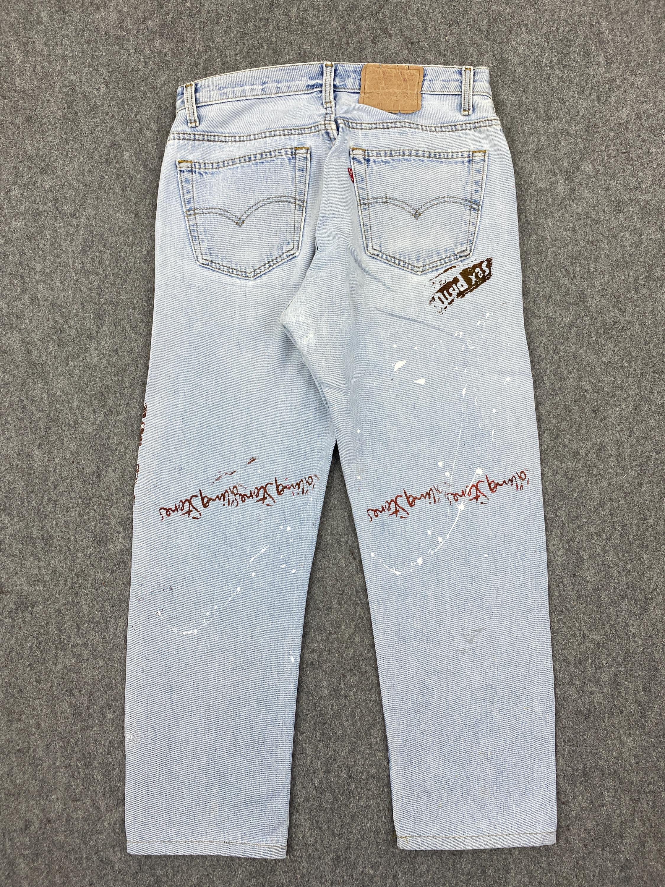 Size 30x26 Vintage 80s Levis 501 Jeans Sex Pistols High Waisted