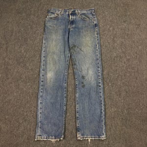Size 32x31 Vintage 90s Levis 501 Jeans Blue Denim High Waisted 1990s Levis Mom Jeans Button Fly Levis Straight Cut Jeans Levis Mom Jeans W32