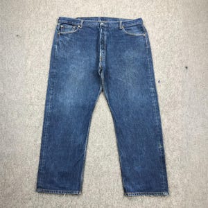 Size 45x31 Vintage Y2K Levi&#39;s 501 Jeans Faded Blue High Waisted 2000s Levi&#39;s Button Fly Jeans Levi&#39;s Straight Cut Jeans Levi&#39;s Mom Jeans W45