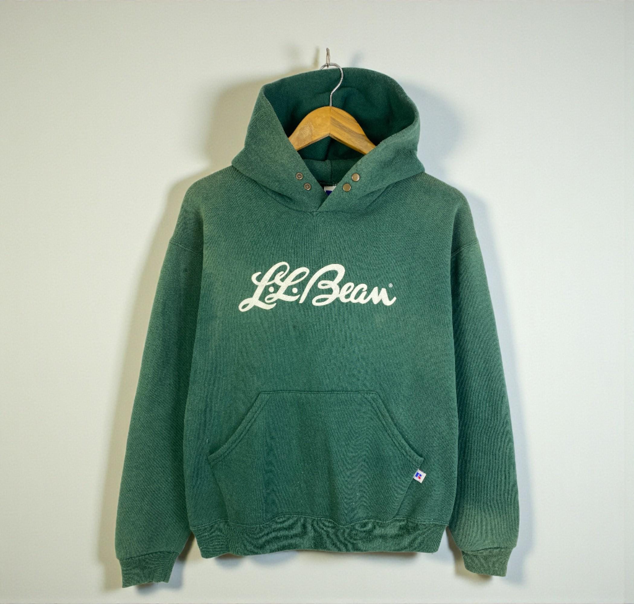 90s LLBean × Russell Sweat Cardigan USA製 90s L.L.Bean × Russell Athletic Cotton Sweat Cardigan 灰 L