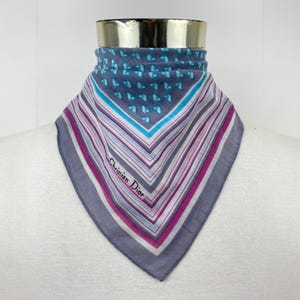 Christian Dior Vintage Christian Dior Handkerchief, Christian Dior Pocket Square, Christian Dior Scarf, Vintage Christian Dior Bandana