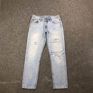 Size 30x26 Vintage Y2K Levis 501 Jeans Light Washed High Waisted 2000s Levi&#39;s Distressed Jeans Levi&#39;s Straight Cut Jeans Levis Mom Jeans W30
