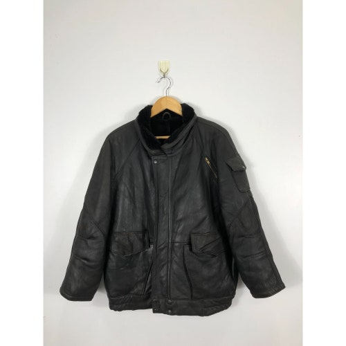 Vintage Japanese Brand Black Leather shops Jacket