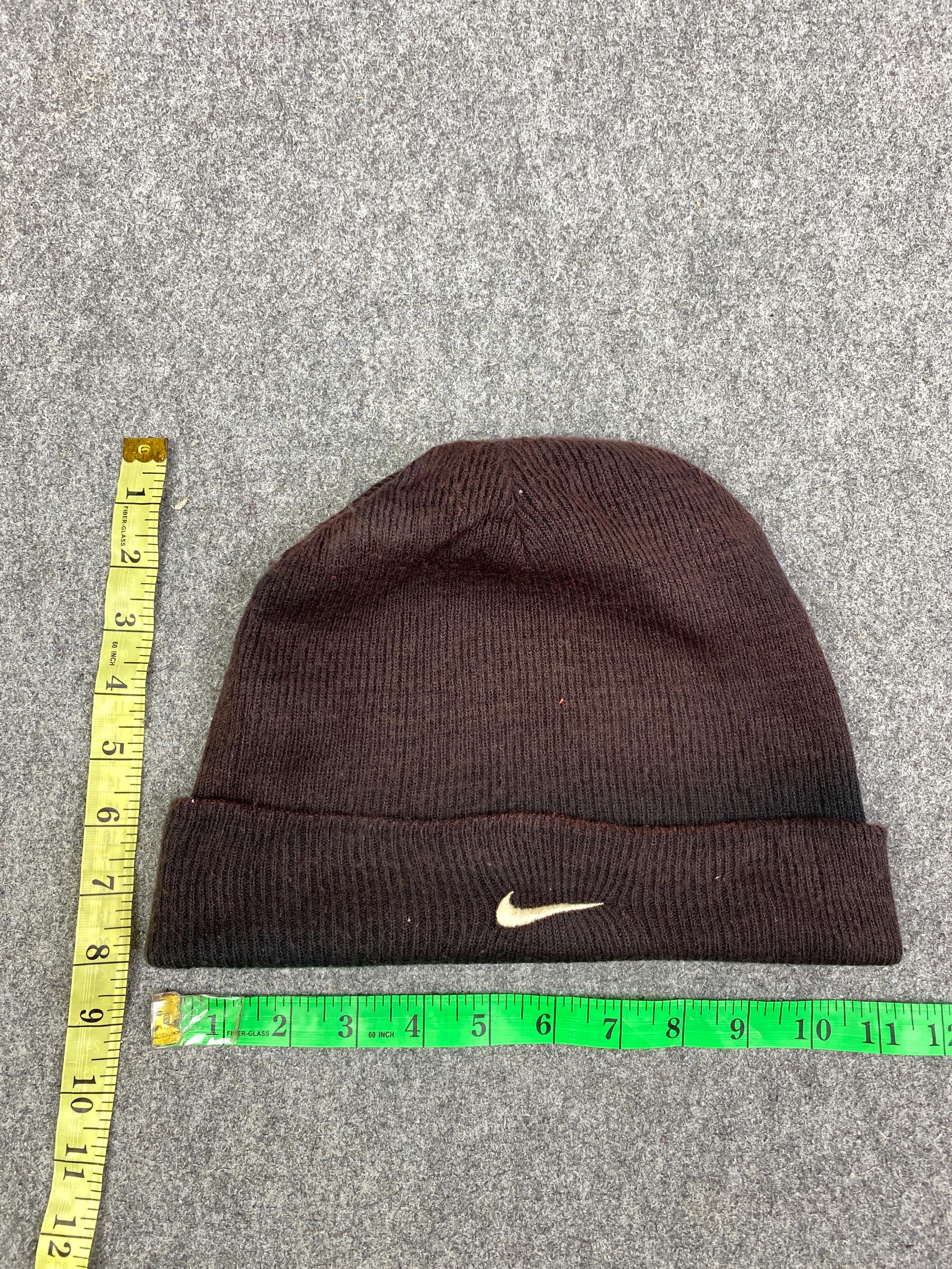 Vintage 90s Nike Beanie | Distressed Nike Faded Reversible Snow
