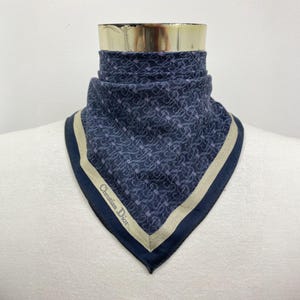 Christian Dior Vintage Christian Dior Handkerchief, Christian Dior Pocket Square, Christian Dior Scarf, Vintage Christian Dior Bandana
