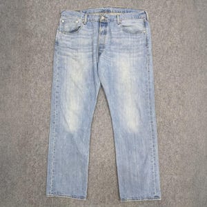 Size 39X30 Vintage Y2K Levis 501 Jeans Faded Blue High Waisted 2000s Levis Light Washed Jeans Levi&#39;s Straight Cut Jeans Levis Mom Jeans W39