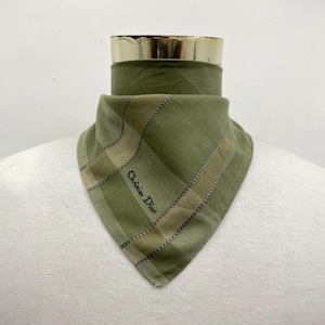 Christian Dior Vintage Christian Dior Handkerchief, Christian Dior Pocket Square, Christian Dior Scarf, Vintage Christian Dior Bandana