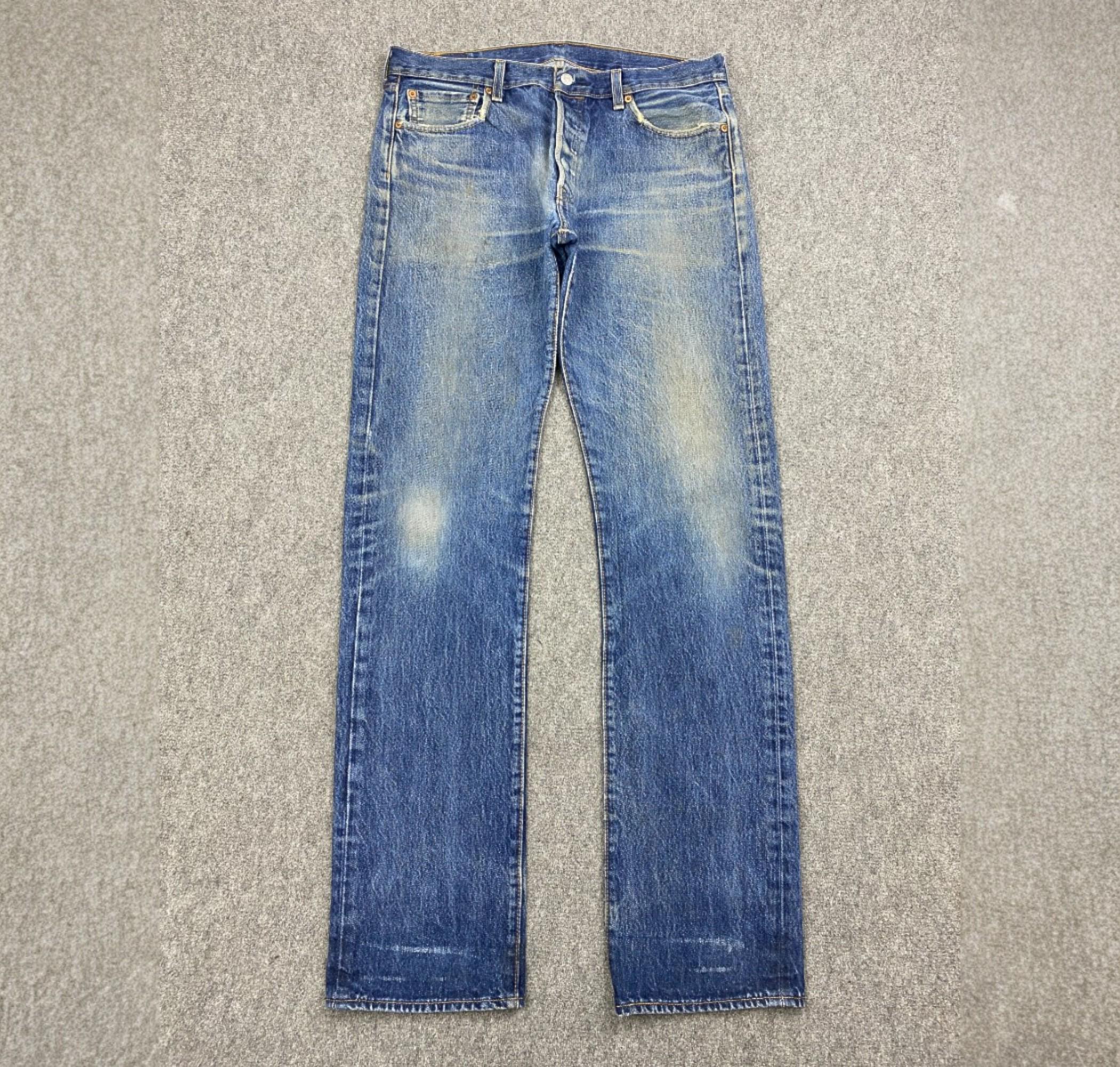 サイズ 36x35 ヴィンテージ Y2K リーバイス 501 ジーンズ ブルー 