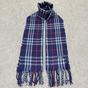 Vintage Burberry-sjaal Burberry Wools-sjaal Vintage Burberry-uitlaat Authentieke Burberry-sjaal winter zachte lamswollen sjaal winterkraag