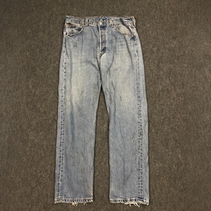 Size 34x30 Vintage Y2K Levis 501 Jeans Faded Blue High Waisted 2000s Levis Light Washed Jeans Levi&#39;s Straight Cut Jeans Levis Mom Jeans W34