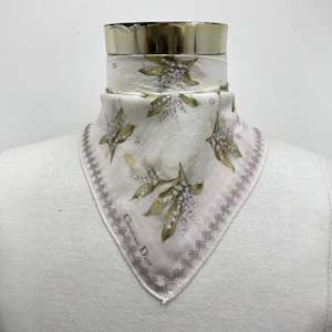 Christian Dior Vintage Christian Dior Handkerchief, Christian Dior Pocket Square, Christian Dior Scarf, Vintage Christian Dior Bandana