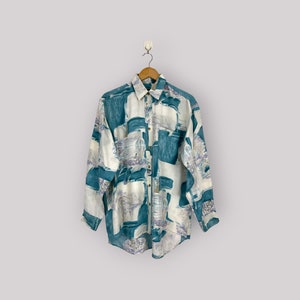 Japanese Silk Shirt - Etsy Japanese Silk Shirt - Etsy