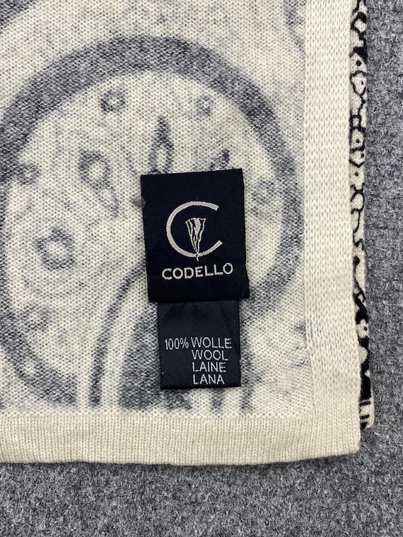 Vintage Codello Lambswool Scarf: Full Print Muffl… - image 8