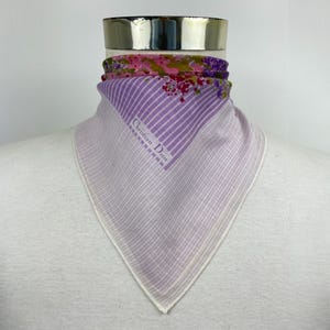 Christian Dior Vintage Christian Dior Handkerchief, Christian Dior Pocket Square, Christian Dior Scarf, Vintage Christian Dior Bandana