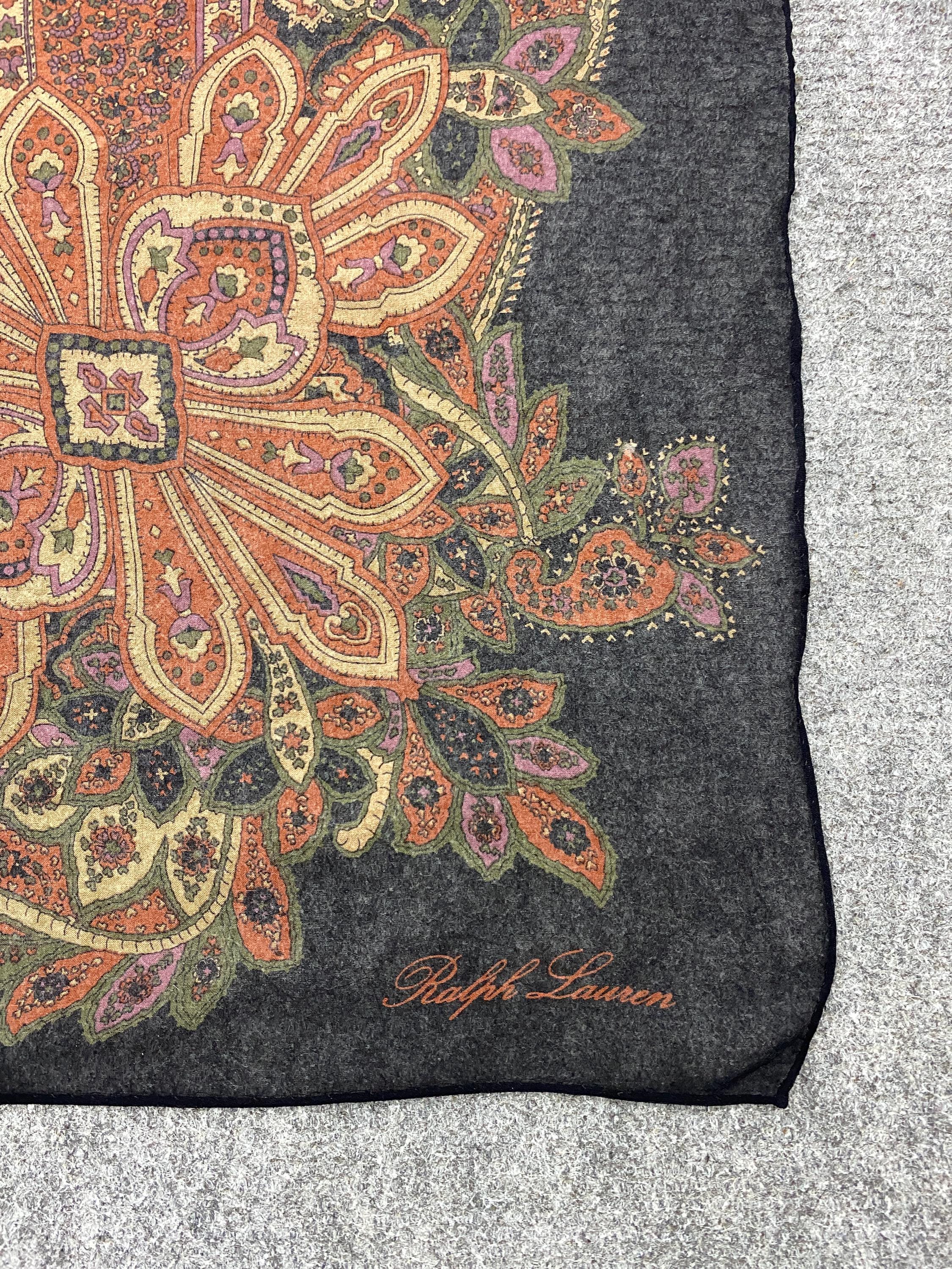 ヴィンテージ ラルフローレン シルク スカーフ、ラルフローレン シルク