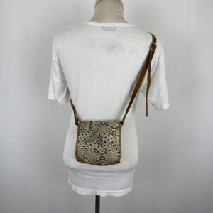 sac à bandoulière vintage en peau de serpent, sac à bandoulière fabriqué au Japon vintage, sac messager, sac latéral, mini messager pour homme, sac de transport de tous les jours