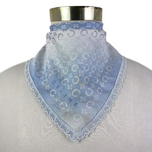 Vintage Celine Handkerchief Celine Paris Bandana Pocket Squares Neckerchief Headband Womens Wrap Accessories Scarves New Year Gift for Mom