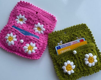 Crochet Card Holder, Wallet for Card, Perfect For Everyday Use, Crochet Wallet, Handmade Crochet Wallet, PHYSICAL PRODUCT