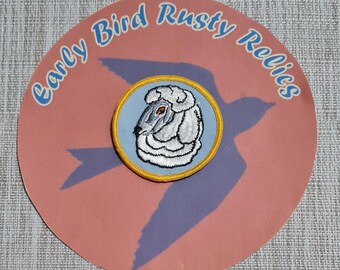 Sheep Patch Great Condition 3 inch's round Great Color, Vintage NOS