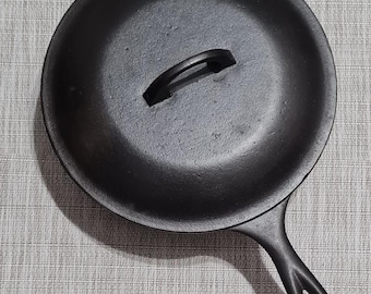 Lodge Three-notch #8 Chicken Fryer w/Lid Restored