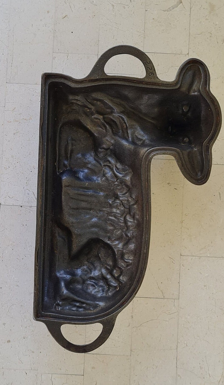 Vintage GRISWOLD Cast Iron Lamb Cake Mold No 866 921 922 Etsy