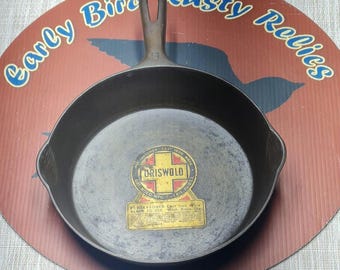 Rare! NOS Griswold #6 PN#699 T Makers Mark, Cast Iron Skillet Small Block Logo