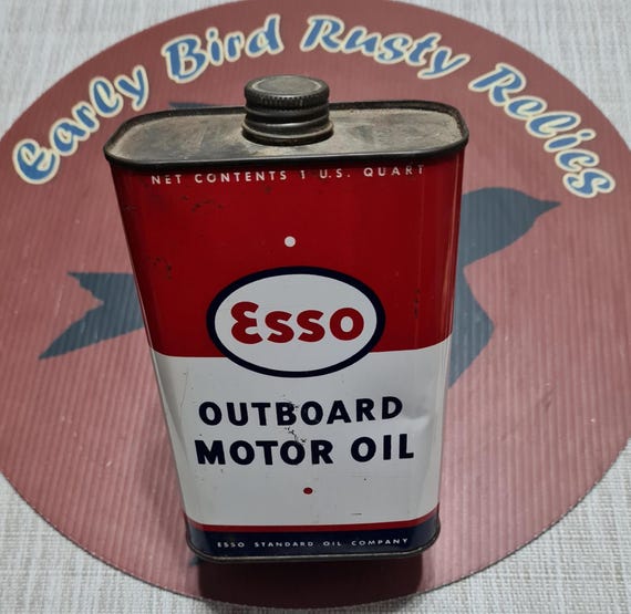 Vtg 1950s ESSO Outboard Motor Oil Can - Etsy