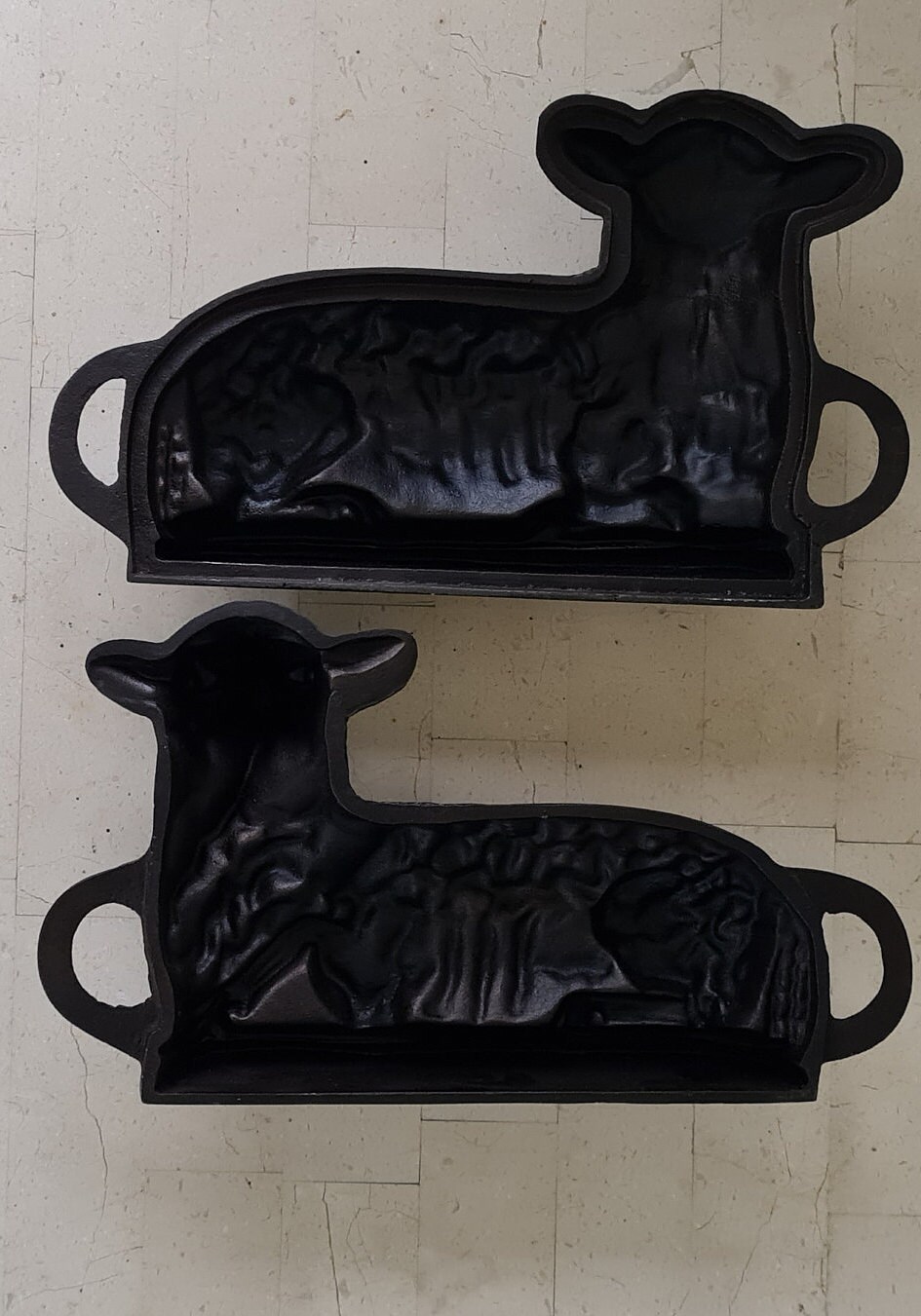 Antique Cast Iron Unmarked Lamb Mold Baking Pan Forward Etsy