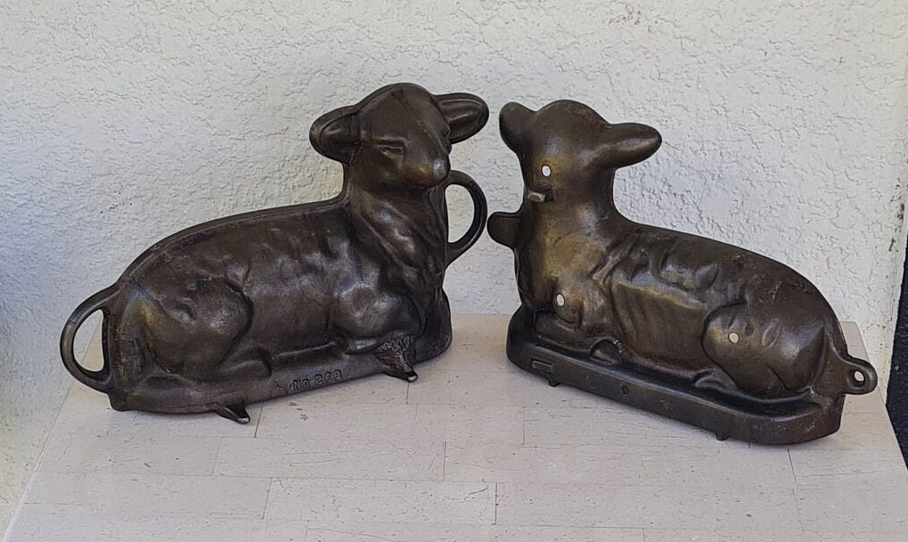 Vintage GRISWOLD Cast Iron Lamb Cake Mold No 866 921 922 Etsy