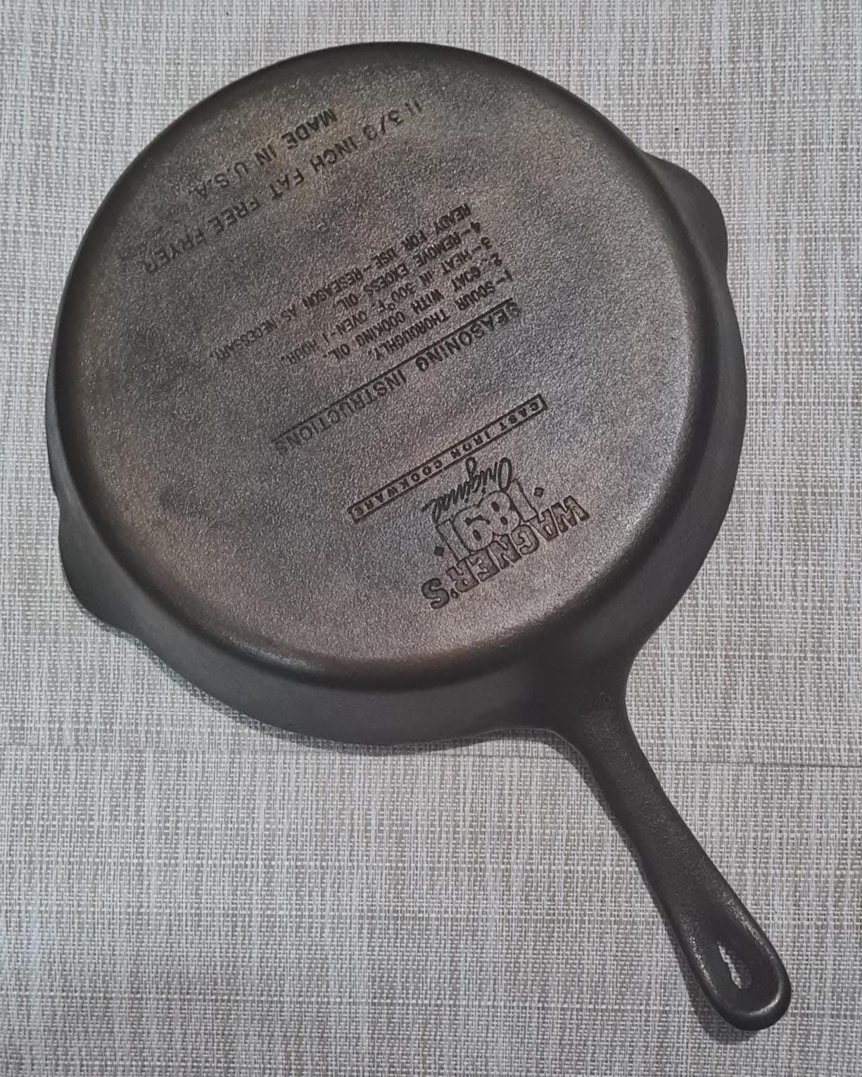 Wagner #9 Anniversary Fat Free Fryer Grill Pan Cast Iron 11 3/8