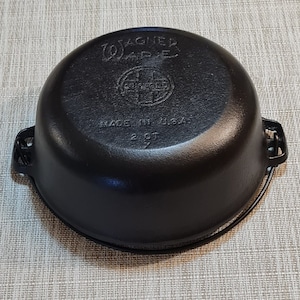 Wagner Ware / Griswold 2 qt Cast Iron Dutch Oven Pot  ~ Vintage Double Logo from General Housewares Corp.