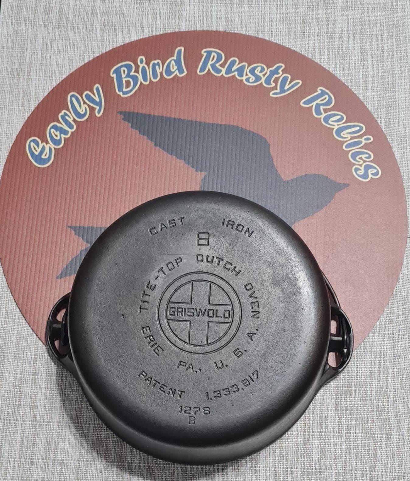 調理器具 Rare GRISWOLD DUTCH OVEN Vintage No.8 Rare Griswold & Wagner Marked Cast Iron No. 8 Dutch Oven | eBay