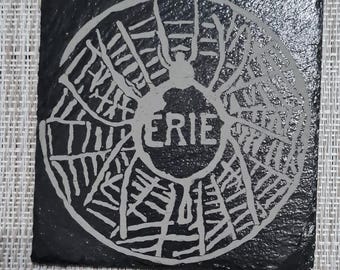 Griswold Erie Spider Slate Coasters set of 4”