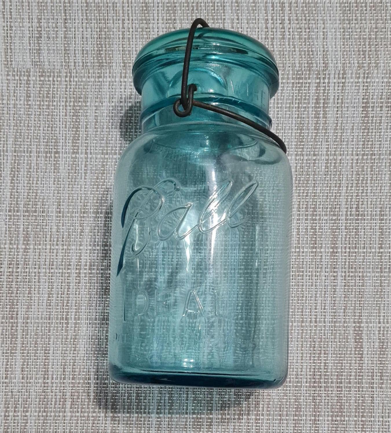 Ball Ideal Number 7 Blue Canning Jar With Lid - Etsy