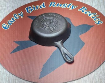 RARE! Griswold #2 PN#703 Large Block Logo Smooth Bottom Cast Iron Skillet.