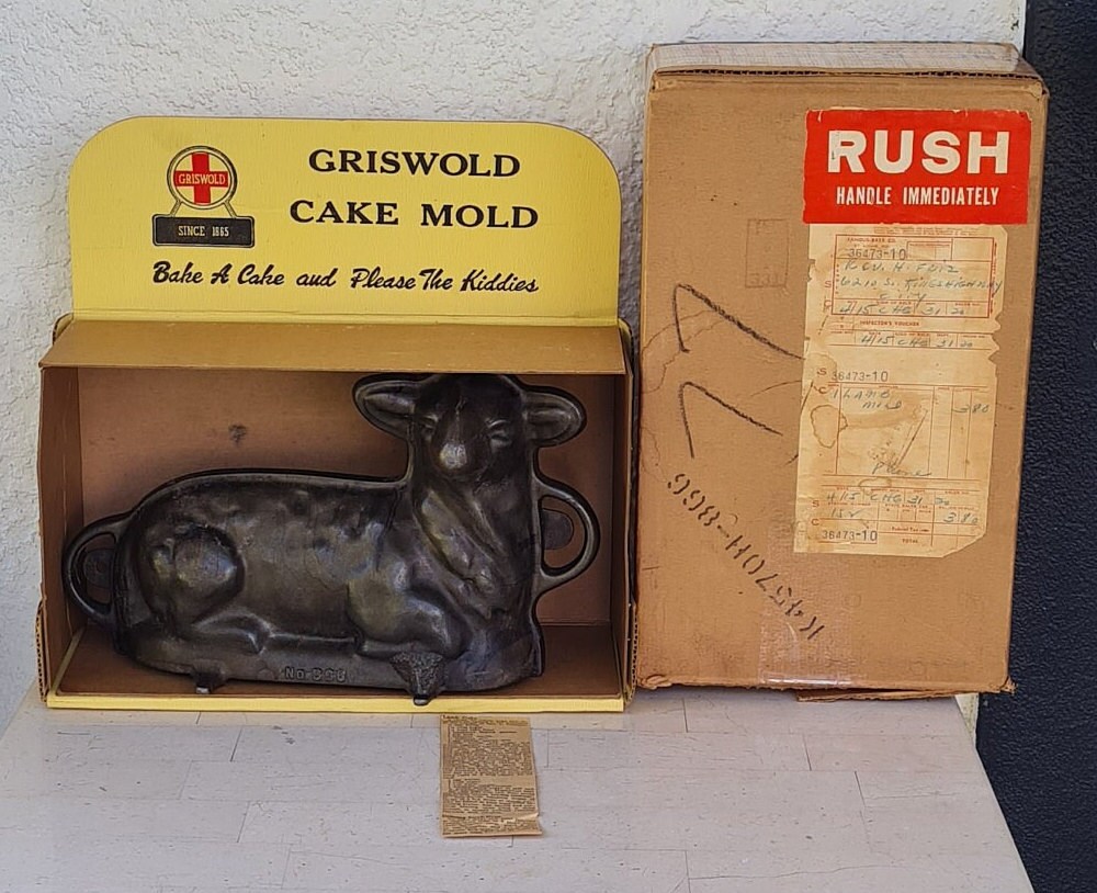 Vintage GRISWOLD Cast Iron Lamb Cake Mold No 866 921 922 Etsy