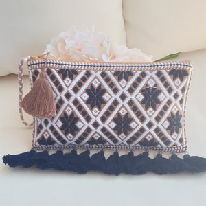 Mexikanische handbestickte Schminktasche, (Baumwolle) original aus Chiapas.