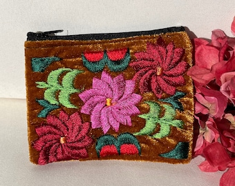 Borsa messicana ricamata a mano, (cotone) originale del Chiapas.