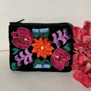 Mexikanische handbestickte Geldbörse, (Baumwolle) original aus Chiapas.