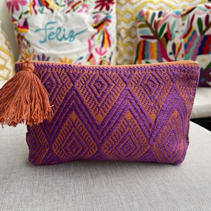 Mexikanische handbestickte Schminktasche, (Baumwolle) original aus Chiapas.