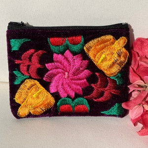 Mexikanische handbestickte Geldbörse, (Baumwolle) original aus Chiapas.
