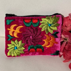 Mexikanische handbestickte Geldbörse, (Baumwolle) original aus Chiapas.
