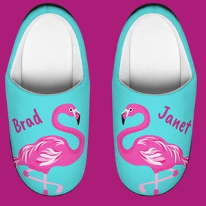 Flamingo Slippers Etsy