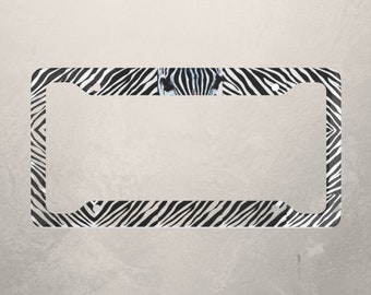 Zebra License Plate Frame - Etsy