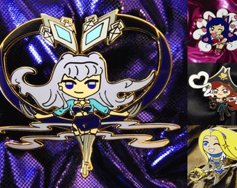 League Of Legends : Evelynn Ahri MissFortune Lux Vergoldete Emaille Pin (4)