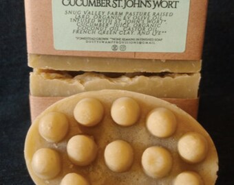Cucumber St. John's Wort Lard Soap and Shampoo Bar