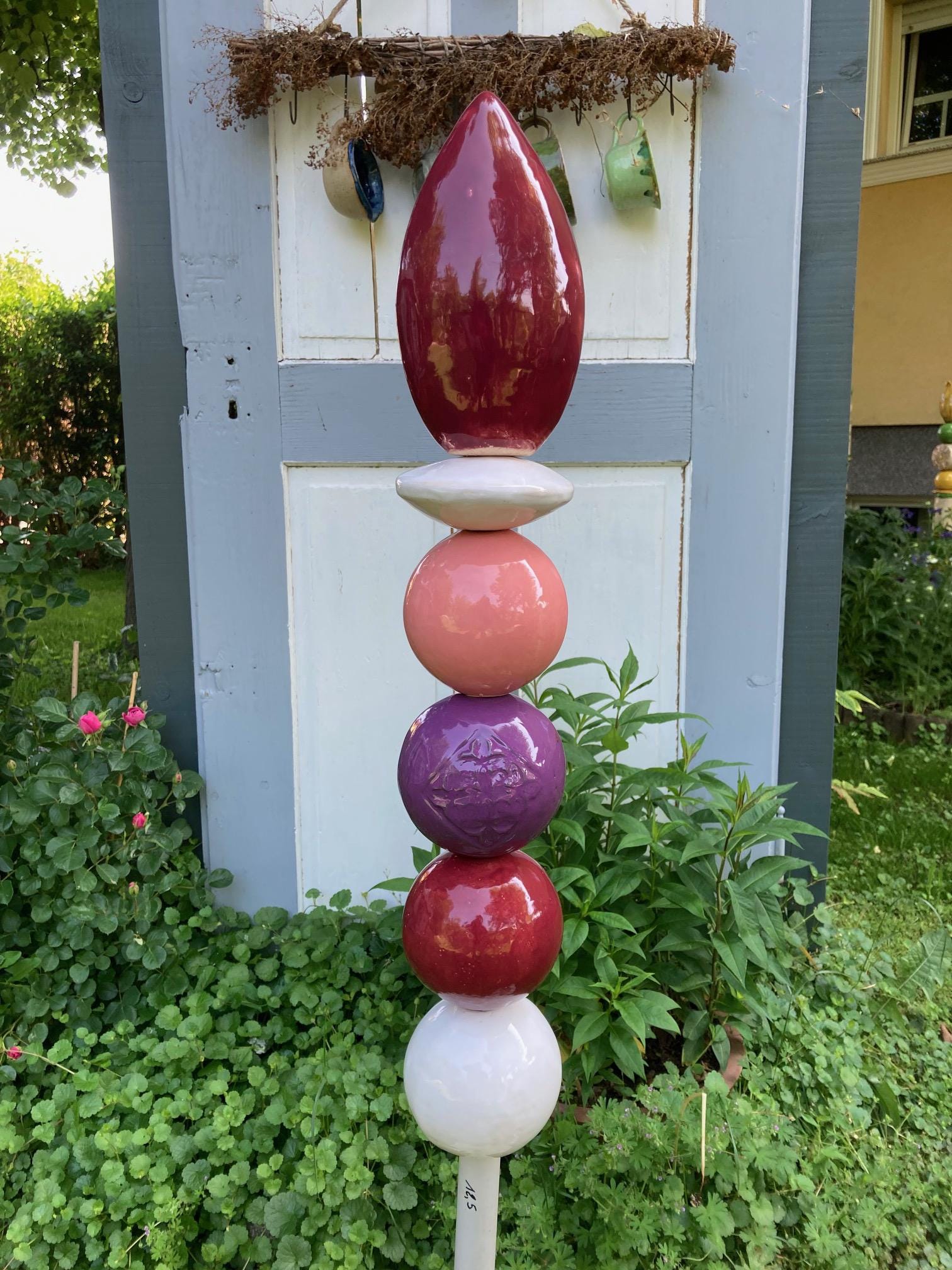 Gartenstele keramik